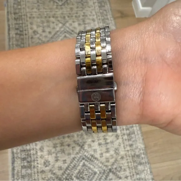 Michele Two-Tone Gold and Silver Watch - Picture 8 of 8